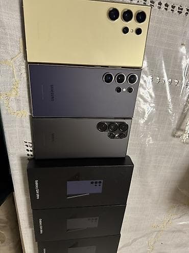 Samsung Galaxy S24 Ultra, Б/у, 256 ГБ, цвет - Желтый, 1 SIM