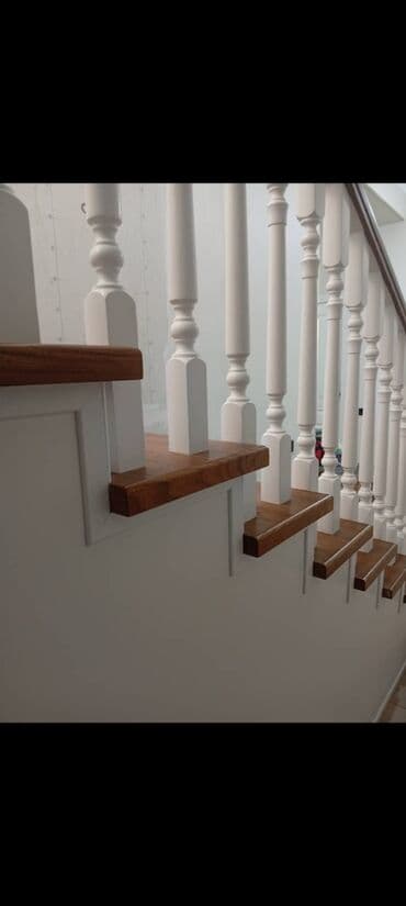 гардироб шкаф: Деревянная лестница Для дома, Форма лестницы: Прямая — 4