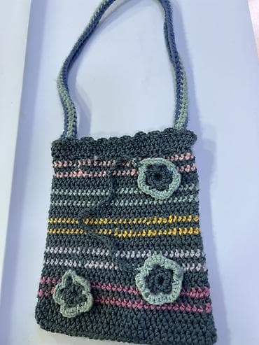 samsung bts: Вязаная крючком сумочка-кисет - Материал: мягкая пряжа (смесь — 2