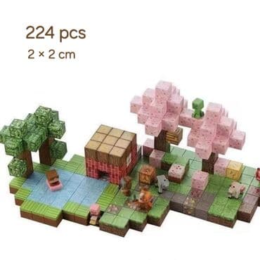 зеркальный кубик рубик: 🧲 Магнитные кубики Minecraft 400 шт + 10 минифигурок - 3200 сом — 7