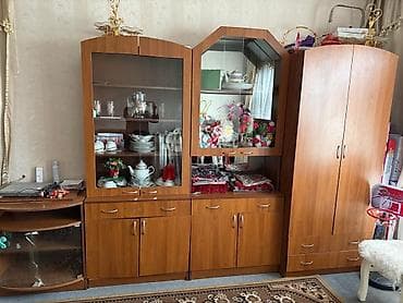 магазин полки: Гарнитур для зала, Шкаф, ДСП, цвет - Коричневый — 1