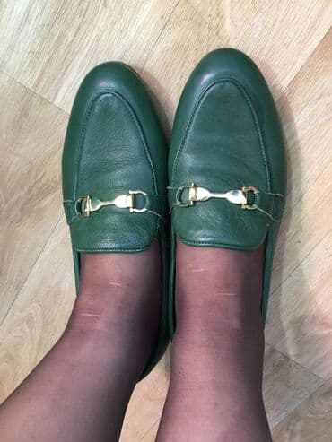 свадебное платье для беременных напрокат: Туфли, 38, Asos, Б/у, цвет - Зеленый, Платная доставка, Самовывоз — 1