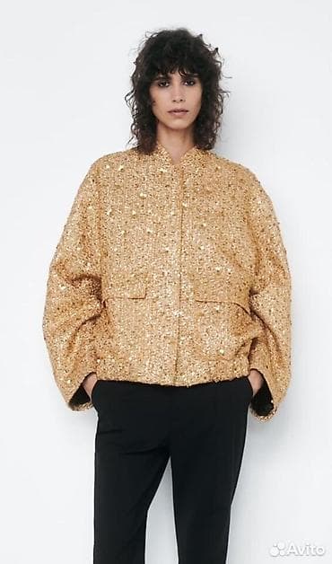 бомбер zara: Бомбер, Осень-весна, Оверсайз, S — 4