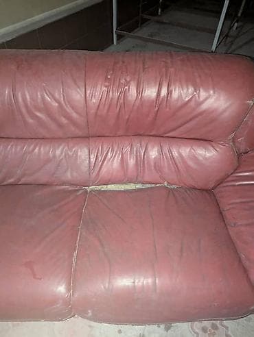 Мебель: Комплект мягкой мебели, Б/у, цвет - Красный — 6