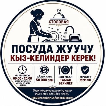 Требуется Посудомойщик, Оплата: Ежемесячно