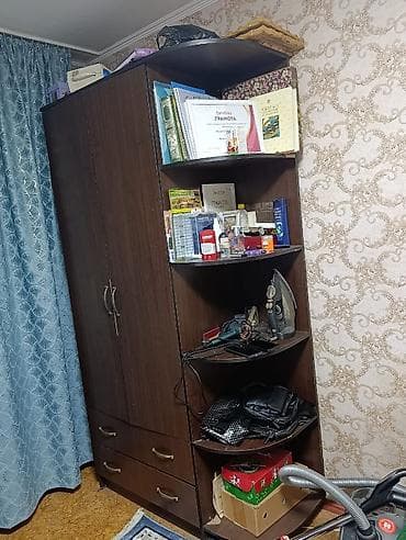 уголок на: Шкаф-купе/платяной шкаф с открытым боковым стеллажом - Корпус из ЛДСП — 4