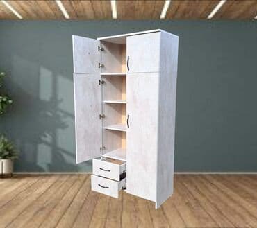 кухонный буфет для посуды: Кухонный гарнитур, Новый, цвет - Белый, ДСП, Платная доставка — 5