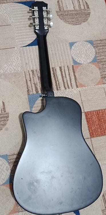 Гитары: Акустическая гитара с вырезом (cutaway), черный матовый цвет — 3