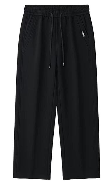 свободные брюки: Спортивные брюки свободного прямого кроя. Черные. Размер — 3