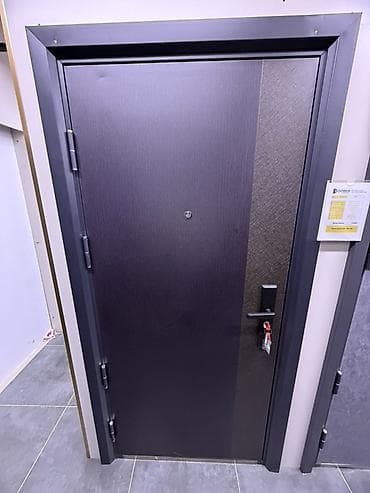 Двери для домов и квартир, Металлическая, Одностворчатая, Правосторонняя, цвет - Черный