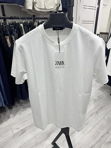 Эркектер кийими: Эркектердин футболкасы, M, L, XL, Zara, Жаңы, түсү - Ак, Өзү алып кетүү — 2