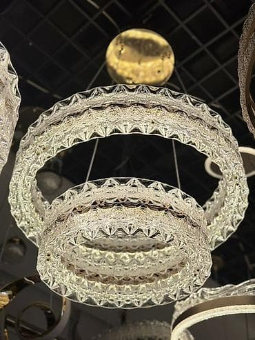 куплю золота: Подвесная светодиодная люстра-кольца - Дизайн: два объемных — 1