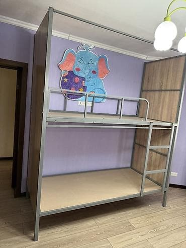 кровать чердак с игровой зоной: Двухъярусная кровать с каркасом из металла и боковыми панелями под — 3