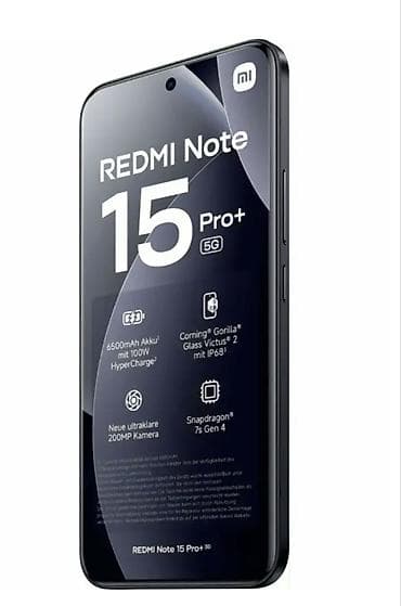 Redmi, Redmi Note 15 Pro Plus, Новый, 256 ГБ, цвет - Черный, 2 SIM