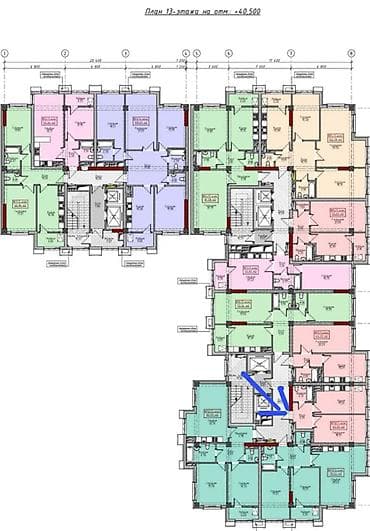 1 комната, 46 м², Элитка, 13 этаж, Готовая ПСО (под самоотделку) — 3