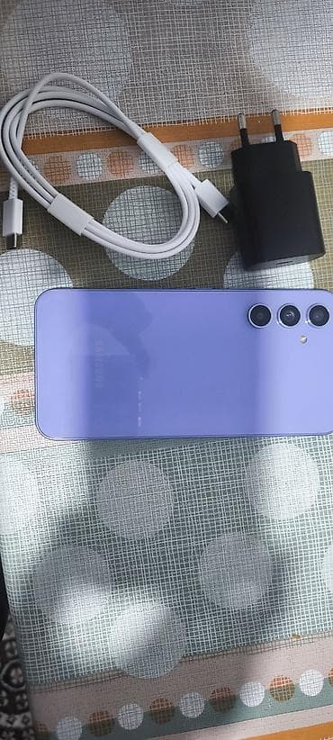компю: Samsung Galaxy A54 5G, Б/у, 256 ГБ, цвет - Фиолетовый, 2 SIM — 2