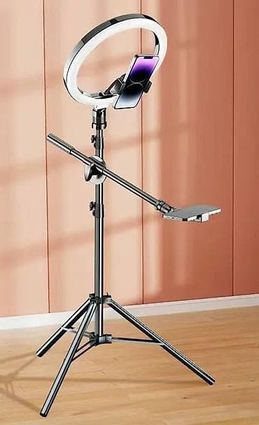 кольцавая лампа: Кольцевая светодиодная лампа для съемки с держателями смартфона и — 2