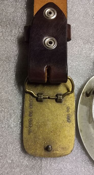 Средства для стирки: Ремень, Другой бренд, Материал: Натуральная кожа, Мужские, Б/у — 2