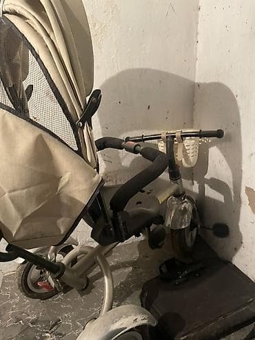 детский багги: Детский трехколесный велосипед-коляска с родительской ручкой — 1