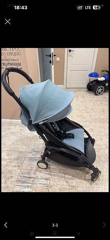 прогулочная коляска viki: Коляска, Babyzen yoyo, цвет - Голубой, Б/у — 2