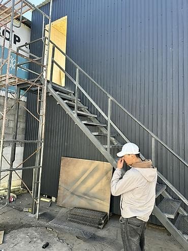 step 2: Металлическая лестница Наружные, Гарантия, Форма лестницы: Прямая, Стиль: Классический — 3