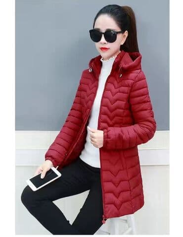 распродажа женских курток больших размеров: Пальто, По колено, С капюшоном, На молнии, С утеплителем, 6XL — 4