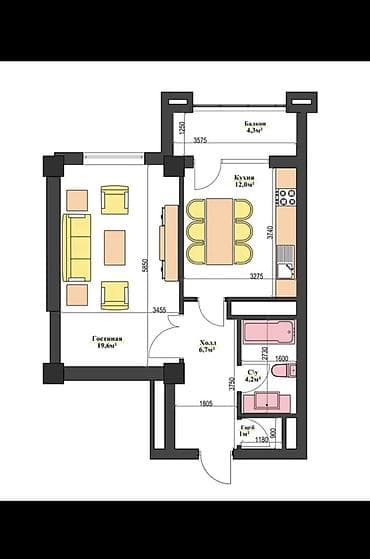 дом гараж: 1 комната, 48 м², Элитка, 4 этаж, Готовая ПСО (под самоотделку) — 2