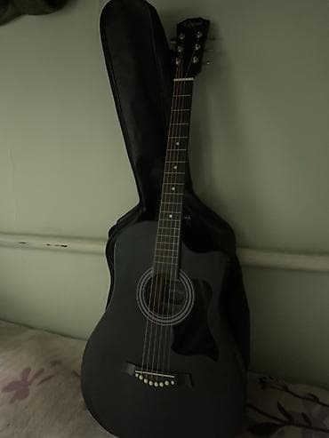 Гитары: Акустическая гитара Kanoer, цвет матовый черный, корпус формата — 2