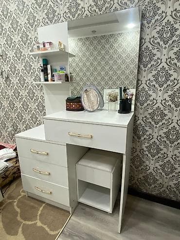 бу спальни: Спальный гарнитур, Б/у, Двуспальная кровать, цвет - Белый — 3