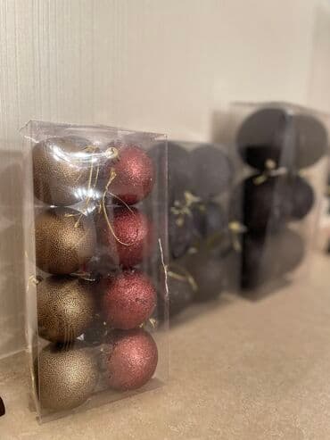 гелевые шары: Елочные игрушки на заснеженную елку. Три размера. Диаметр от 6 до 10 — 2