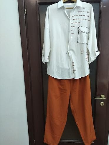 Жеке буюмдар: Белая женская рубашка оверсайз - Бренд: XL+ Fashion (на ярлыке — 10