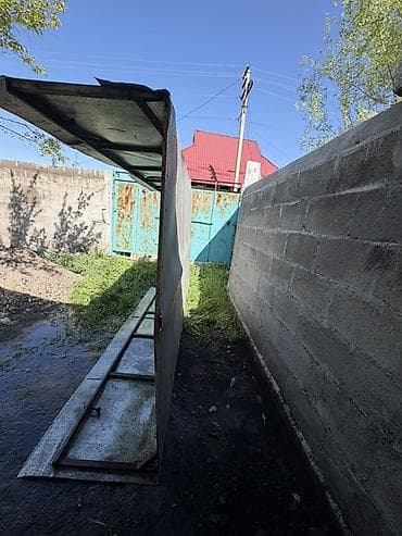 забор для детей: Навес, Односкатный, Металл, Профнастил — 2