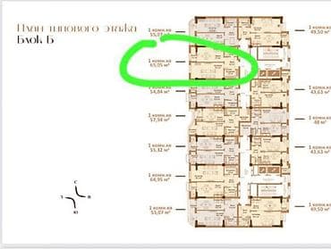 донецкий: 2 комнаты, 67 м², Элитка, 11 этаж, Готовая ПСО (под самоотделку) — 2