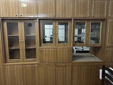 Стенка-шкаф, Тип стенки-шкафа: Модульная, Для зала, Б/у, Особенности: Для хранения посуды