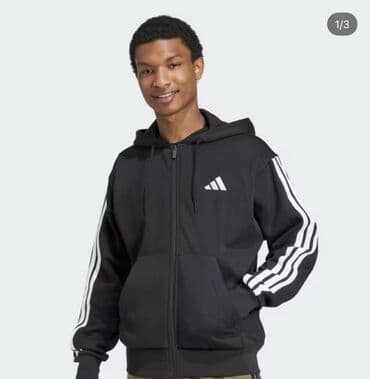 Мужской спортивный костюм, S, Adidas, Новый, цвет - Черный, Бесплатная доставка