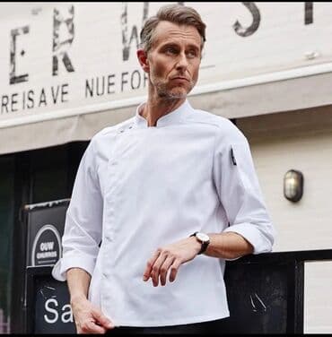 одежда для поваров: Поварской китель унисекс в классическом стиле. Модель имеет — 4