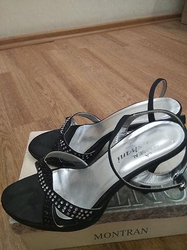 Женская обувь: Босоножки женские, размер 37. - Цвет: черный. - Дизайн: открытый — 2