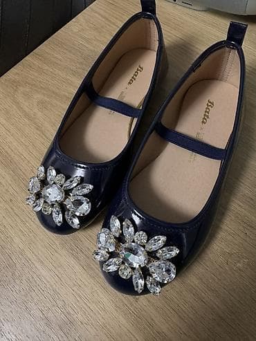 Балетки для девочки, размер 30 - Цвет: темно-синий (лаковое покрытие — 4