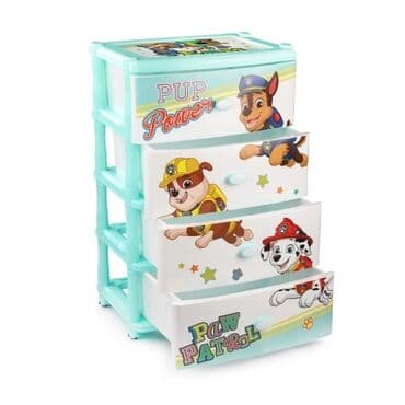 набор щенячий патруль: Детский комод, Новый, Без пеленального столика, Пластик, цвет - Голубой — 3