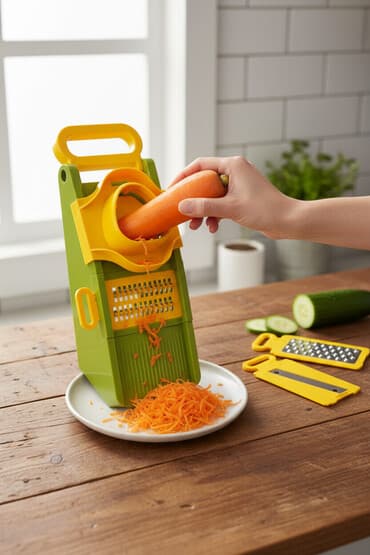 Многофункциональная овощерезка-терка с набором сменных насадок