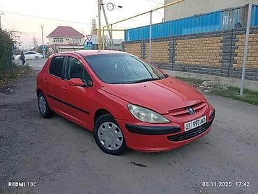 Унаа сатуу: Peugeot 307: 2001 г., 1.6 л, Кол менен иштөөчү, Бензин, Хетчбек — 1