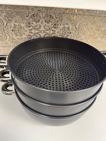 бу кастрюля: ️Большая Мантоварка примерно на 45 -50 шт. Очень удобная, не высокая — 3