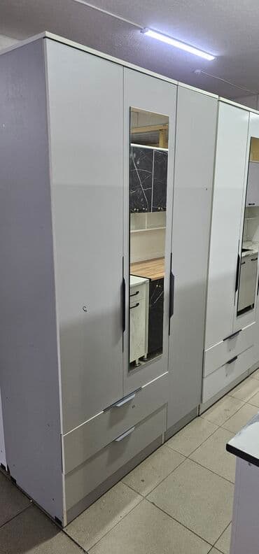 белая мебель спальня: Шкаф для одежды, Новый, Прямой — 11