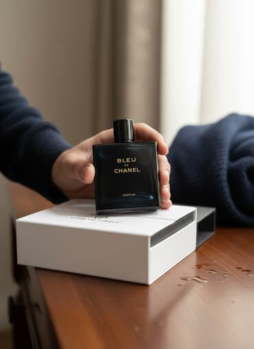 барашка куртка: Bleu de Chanel Parfum — мужской парфюм в чёрном флаконе — 1