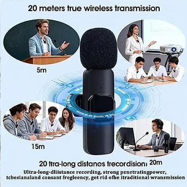 Беспроводной петличный микрофон для смартфонов, камер и ПК Комплект