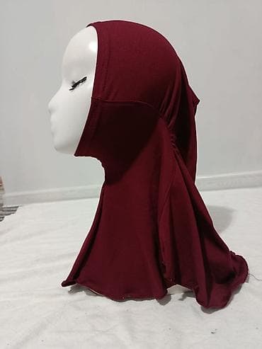 хиджап платок: Хиджаб-капор (сплошной, без завязок), темно-синий. - Форма: цельная — 2