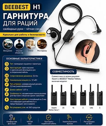 ph down: Гарнитура для раций BEEBEST H1 (Xiaomi) - Тип: проводная — 1