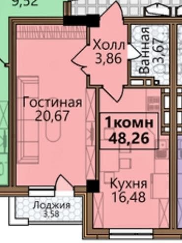 дачи на панораме: 1 комната, 48 м², Элитка, 2 этаж, Готовая ПСО (под самоотделку) — 9