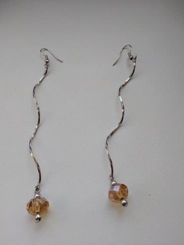 украшение шампанского для свадьбы: СЕРЕЖКИ! ! Новые!!! Очень красивые, на солнце переливаются и блестят! — 3