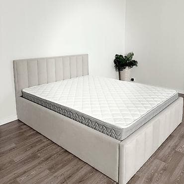 Двуспальные кровати: Уютная двуспальная кровать с мягким изголовьем - Дизайн: современная — 3